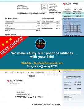 New Utility Bill Pacific Power
